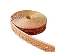 1pc Self-Adhesive 3D Flexible Foam Baseboard Trim - 9.2M Length, 7.8Cm Width for Home, Office, Hotel DIY Decor(White Gold)