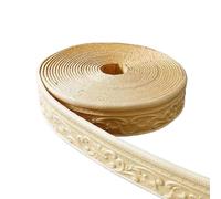 1pc Self-Adhesive 3D Flexible Foam Baseboard Trim - 9.2M Length, 7.8Cm Width for Home, Office, Hotel DIY Decor(Gold)