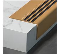 1pc Self-Adhesive Non-Slip Stair Edge Protector - Flexible Rubber Trim Edging for Safety and Traction(Brown,L22 m)
