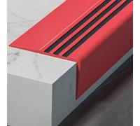 1pc Self-Adhesive Non-Slip Stair Edge Protector - Flexible Rubber Trim Edging for Safety and Traction(Red,L 19m)
