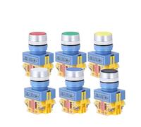 1PC Self-reset switch LAY37-11BN flat button self-locking 22MM Y090-11BNZS(WHITE,SELF-RESET_NORMAL)