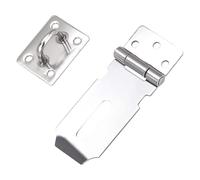 1Pc Shed Door Latch Gate Locks Hinge Padlock Catch Clasp Security Hasp,hasp and Staple, Padlock Buckle for Doors, Cabinets, Pet Cages, Lockers