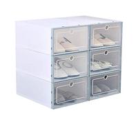 1pc Shoe Box Stackable Shoe Storage Box, Clear Plastic Shoe Organiser Box for Ladies Men, 33 * 24 * 13cm