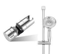 1Pc Shower Head Holder,Adjustable 20-25mm Diameter Hand Shower-Holder Bracket for Slide Bar,Durable ABS Detachable Showers Holder Bracket,Shower-Head Holders Replacement