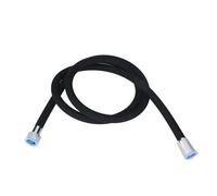 1PC Shower Hose Thickened Explosion-Proof Silicone Hot Water Rain Shower Pipe Thread G1/2(Black)