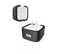 1PC Silicone Case for A-pple 40W Charger Power Plug - Shockproof Dustproof Cover, Soft Anti-Scratch Protective Skin Shell for Apple USB-C Charger (Black)
