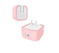 1PC Silicone Case for A-pple 40W Charger Power Plug - Shockproof Dustproof Cover, Soft Anti-Scratch Protective Skin Shell for Apple USB-C Charger (Pink)