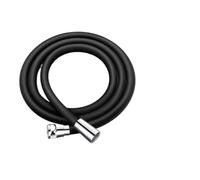 1pc Silicone Flexible 1.5/2/3M Shower Hose Anti-Winding Extension High Pressure Pipe Showerhead Tube Bathroom Faucte Accessories(Black,2.0M)