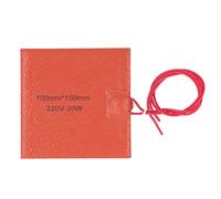 1PC Silicone Heater Mat, Icstation Rubber Heating Mat 220V 30W Electric Blanket Flexible Mat Constant Temperature 200℃ Max 100X100mm