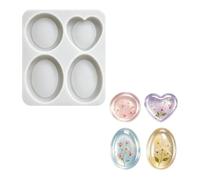1pc Silicone Mould for Resin 4 Designs Thumb Worry Stone Epoxy Resin Molds | Resin Moulds Silicone Set for DIY Casting Rock/Gemstone Shapes Reusable & Easy Demold