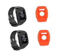1Pc Silicone Protective Case for Scratch Resistant Cover Durable Flexible Bumper Comfortable Fit for All Ports Stylish Accessory for Fitness Tracking Orange