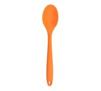 1Pc Silicone Spoon for Cooking, 8'' Large Mixing Spoon for Cooking Heat Resistant Basting Serving, Non Stick Kitchen Utensil Tool for Stirring, Mixing and Serving (Orange, 20.5x4.5CM)