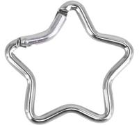 1Pc Silver Carabiner Clip Star Shaped Climbing Buckle Aluminum Alloy Heavy Duty Keyring Hook for Camping Fishing Hiking Traveling Travel Accessory Accessory and Keychain Carabiners Accessories