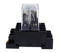 1pc silver contact small electromagnetic intermediate relay LY4NJ HH64P AC 220V 12/24V 14pin 4Z with socket base AC 10A 250V(DC,12V)