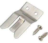 1Pc Silver Metal Mic Holder/Clip Cb Mic Holder- Screw in Screws Included Pull Up to Re Microphone Clips Accessories Musical Instruments