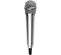 1Pc Silver Mini Singing Mic Equipment 3.5mm Condenser Microphone Phone Karaoke Mic with Stand Singing Mic Equipment Mini Handheld Microphone for Mobile Phone Laptop,Wireless Microphones and Systems