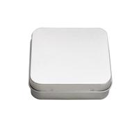 1pc silver Mini Square Small Tin Box Metal Hinged Flip Storage Tin Box Small Kit Case Jewelry Coin Candy Organizer Portable Professional process