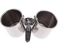 1Pc Silver Parrot Feeding Cups Hanging Pet Animal Stainless Steel Birdcage Bowls Bird Bowls for Cage Parakeet Bird Cage Accessories Suitable Small and Medium Bird Pet Feeding and Watering Supplies