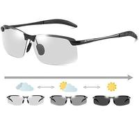 1Pc Silver Polarized Photochromic Sunglasses UV400 Sports Sunglasses Day and Night Driving Ultra-Light Sun Glasses Eyewear Cycling Glasses Goggles