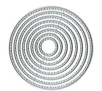 1Pc Silver Round Metal Cutting Dies Circle Frame Background Die Cuts Card Making Scrapbooking Thanksgiving Christmas Craft Dies, Scrapbooking Die Cutting Embossing