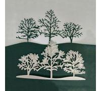 1Pc Silver Tree Metal Die Cuts, Tree Cutting Dies, Forest Cut Stencils Card Paper Craft DIY Template Metal Cutting Dies Album Embossing Paper Dies for Card Making Die-Cutting and Embossing