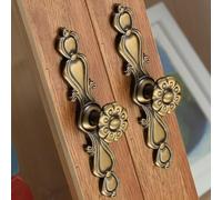1Pc Simple European Wardrobe Qinggu Single Hole Zinc Alloy Handle Cabinet Door Handle Antique Drawer Furniture Hardware(5017-S-Black Yellow)