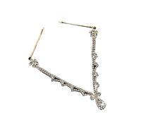 1pc Simple Water Drop Forehead Chain Bride Pendant Jewellery Hair Accessories Head Chain(Gold)