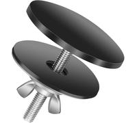 1PC Sink Hole Cover - Stainless Steel Tap Hole Stopper - Sink Blanking Cap with Black Top - Easy Install Faucet Hole Cover for Kitchen Sink Bathroom Basin Accessories-black