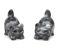 1PC Sitting Cat, Sleep Cat Natural Crystal Carving Gift for Souvenir Healing Stone Animal Home Decor Stone