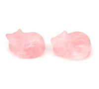 1PC Sitting Cat, Sleep Cat Natural Crystal Carving Gift for Souvenir Healing Stone Animal Home Decor Stone