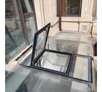 1pc Skylight Roof Window Access Hatch - Durable Aluminum Alloy with Tempered Glass for Attic and Sun Room(90x65cm)