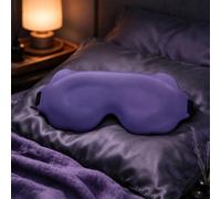 1Pc Sleep Eye Mask, 3D Contoured Sleeping Mask with Wave Edge, Zero Eye Pressure Total Blackout Blindfold for Travel(Purple)