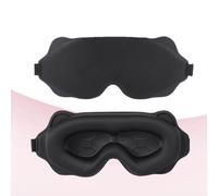 1Pc Sleep Eye Mask, 3D Contoured Sleeping Mask with Wave Edge, Zero Eye Pressure Total Blackout Blindfold for Travel(Black)