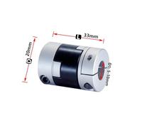 1PC Slider Coupling D20L33 High Torque Low Inertia Screw Type Slider Coupling for Motor Connector CNC Drive Shaft(10x10)