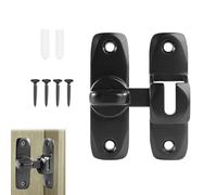 1Pc Sliding Door Lock Sturdy Smooth 90 Degree Flip Door Latch Barn Door Gate Latches Lock Right Angle Latch Hardware Black for Barn Garden Bathroom Garage Window