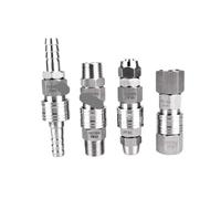 1pc SM PM SF PF SP PP SH PH Stainless Steel 304 Self-Locking Quick Connector Union Internal and External Thread Pneumatic Tool(PF male connector,30)