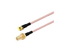 1PC SMA Female To MMCX Right Angle Connector RF Coaxial Adapter With RG178 Pigtail Cable For WIFI/GSM/3G/GPS/4G Module(SMA F to MMCX M90,5CM)
