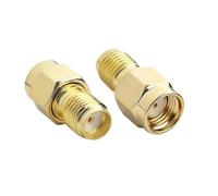 1PC SMA To RP Adapter RF Coaxial Connector Male To RP-SMA Female Converter Gold Plated Copper Brass(RPSMAJ-SMAK x1)