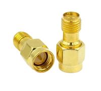 1pc SMA To RP-SMA RF Coaxial Adapter RP Male To RPSMA Female Connector WIFI Antenna 90 Degree Right Angle Copper Brass(A,1PCS)