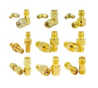 1pc SMA To SMA RP-SMA RF Coaxial Adapter RP SMA Male To RPSMA Female Connector WIFI Antenna 90 Degree Right Angle Copper Brass(Q,1PCS)