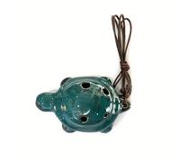 1pc Small Turtle Ocarina Kiln 6 Hole Ocarina (Color : Green)