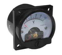 1PC SO45 5V 10V 15V 20V 30V 50V 100V 300V DC Analog Meter Panel DC Voltage Current Meter 47 * 47mm Round Voltmeter(15V)