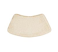 1pc Solid Color Ultra-Fine Fiber Soft And Absorbent Fan-Shaped Bathroom Anti-Skid Mat For Bedroom Curved Shower Room(Beige,40x100cm)
