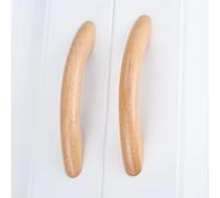 1Pc Solid Wooden Cabinet Knob and Handle Door Drawer Wood Pull Handle 64-128MM Kitchen Cabinet Furniture HandleKnobs(K 96mm Hole Distance)