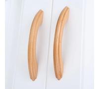 1Pc Solid Wooden Cabinet Knob and Handle Door Drawer Wood Pull Handle 64-128MM Kitchen Cabinet Furniture HandleKnobs(D 96mm Hole Distance)