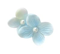 1PC Sophisticated 2 Layer Floral Fabric Hairpin With Beads Secure Grip For Long Lasting Feminine Hairstyles