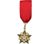 1pc Soviet Marshal Gold Star Medal Rhinestones General Gold Star Marshal Gold Star Red Star Five-star Ribbon Badge