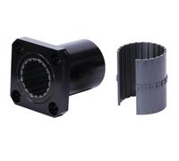 1PC Square Flange Linear Bearing LMK10/12/16/20/30/4050UU Engineering Plastic Fixed Seat Sliding Bushing Bearings(LMK20 20x32x42mm)