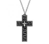 (1pc)Squids Game Thanos Necklace with Secret Compartment, Korean Punk Cross Necklace Pendant for Women & Men