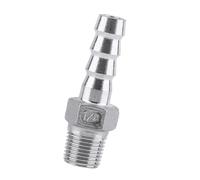 1 x SS304 Stainless Steel Barbed Hose Connector with Thread Adaptor DFE Tail Pipe 1/8~3/4